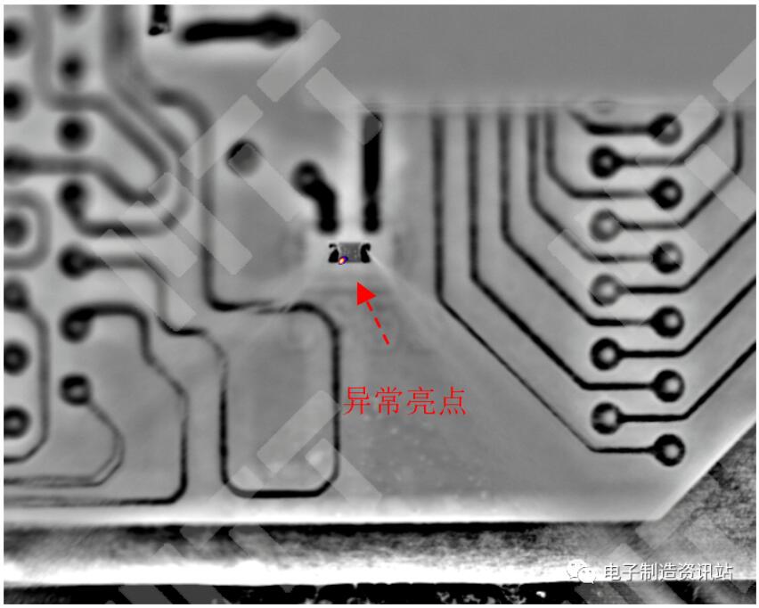 失效PCBA1 Thermal EMMI定位形貌