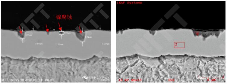 失效PCBA光焊盘切片SEM图片