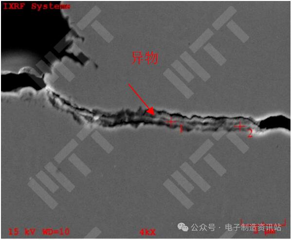 失效芯片NG焊点切片SEM图片